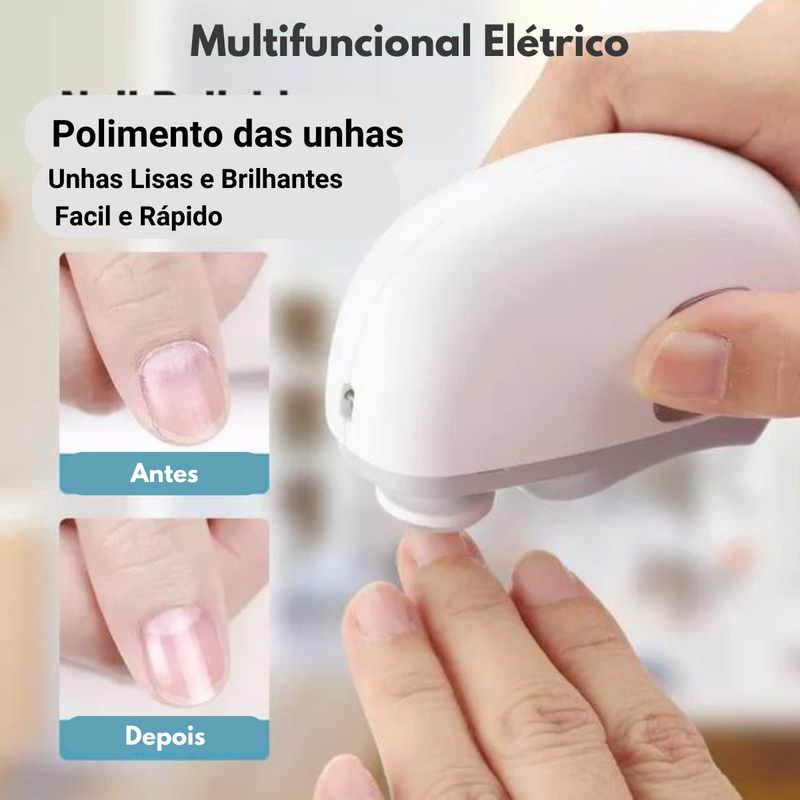 Cortador De Unhas Elétrico Automático Recarregável Com Luz